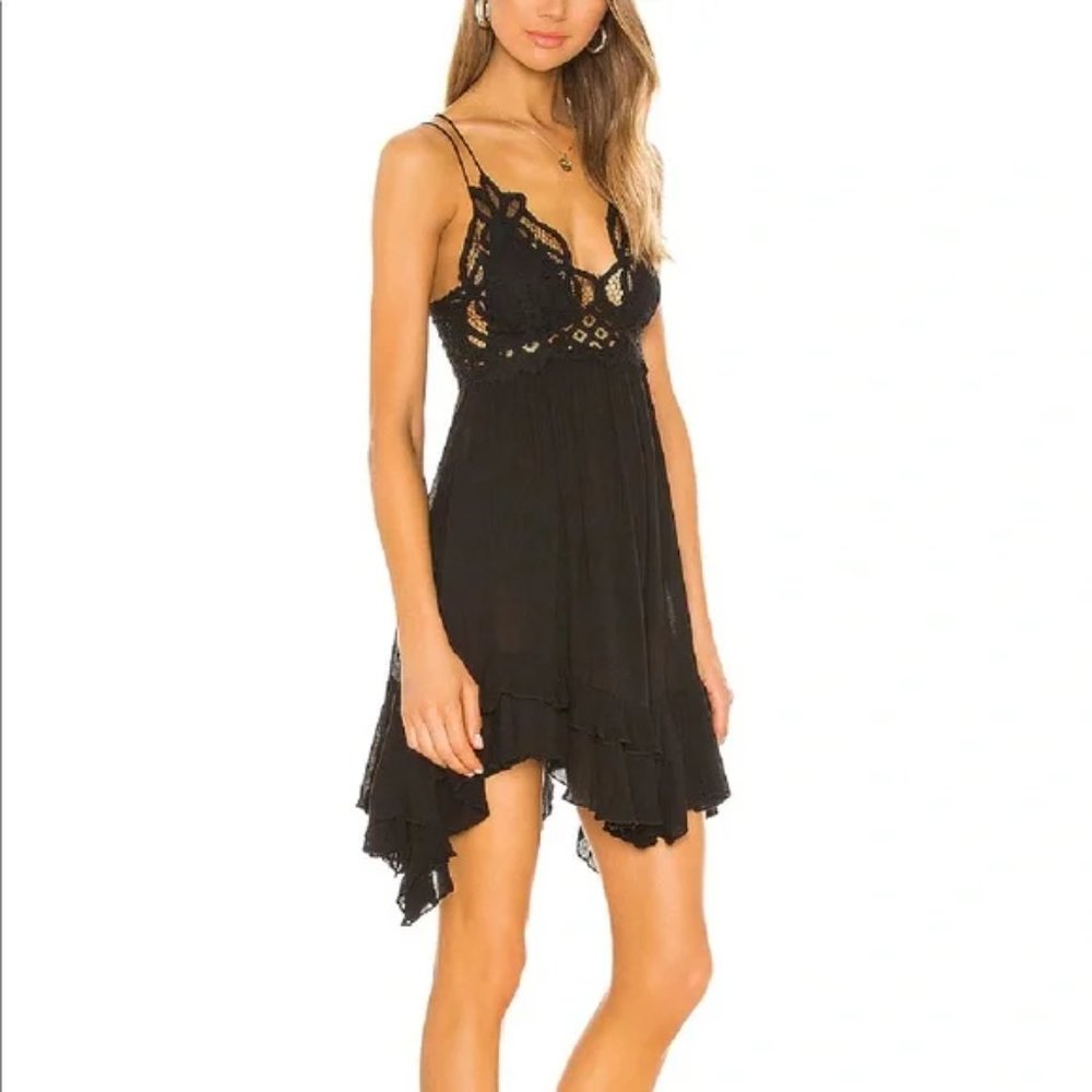Free People One Adella Slip Dress NWT Black